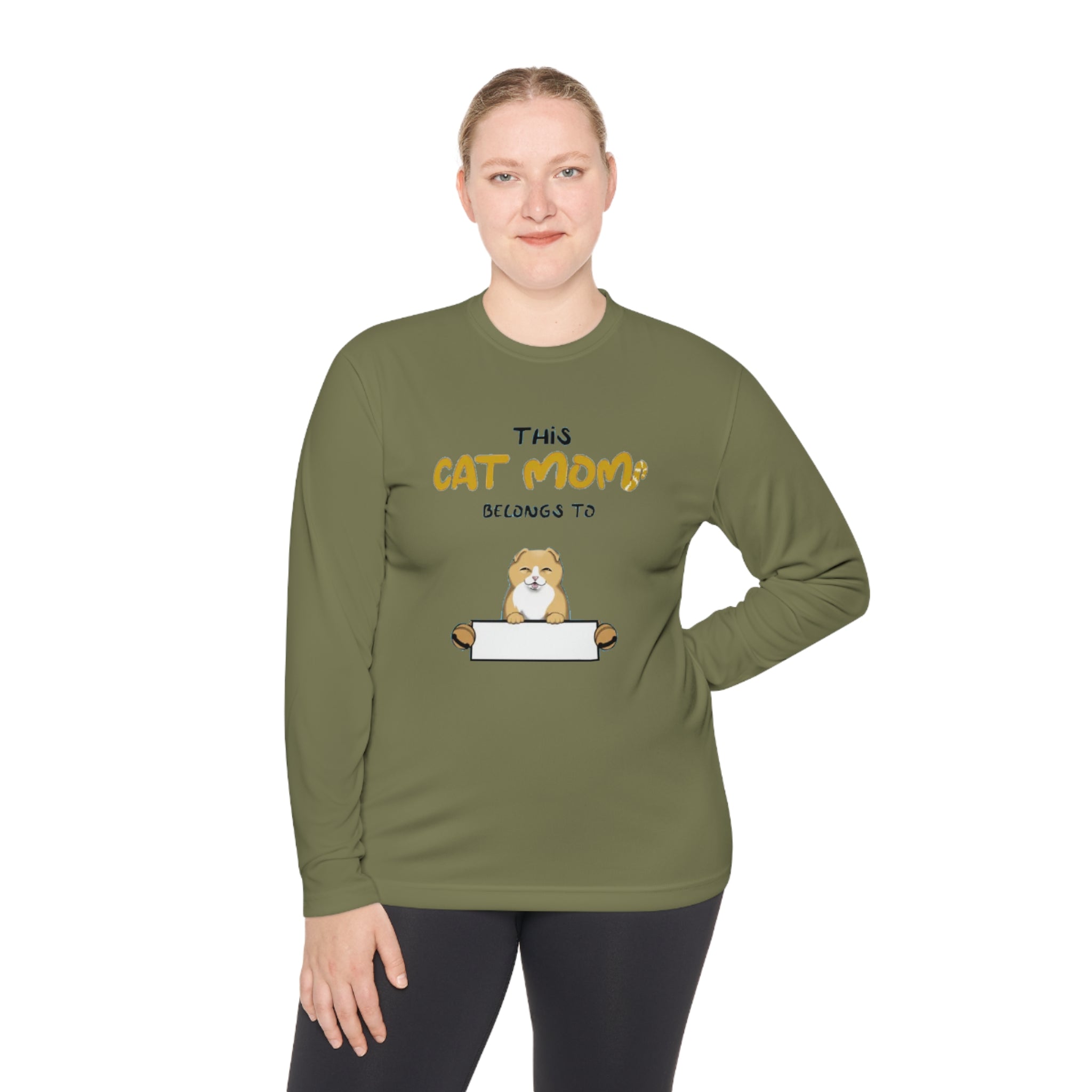 This Cat Mom Belongs to | Unisex Lightweight Long Sleeve Tee